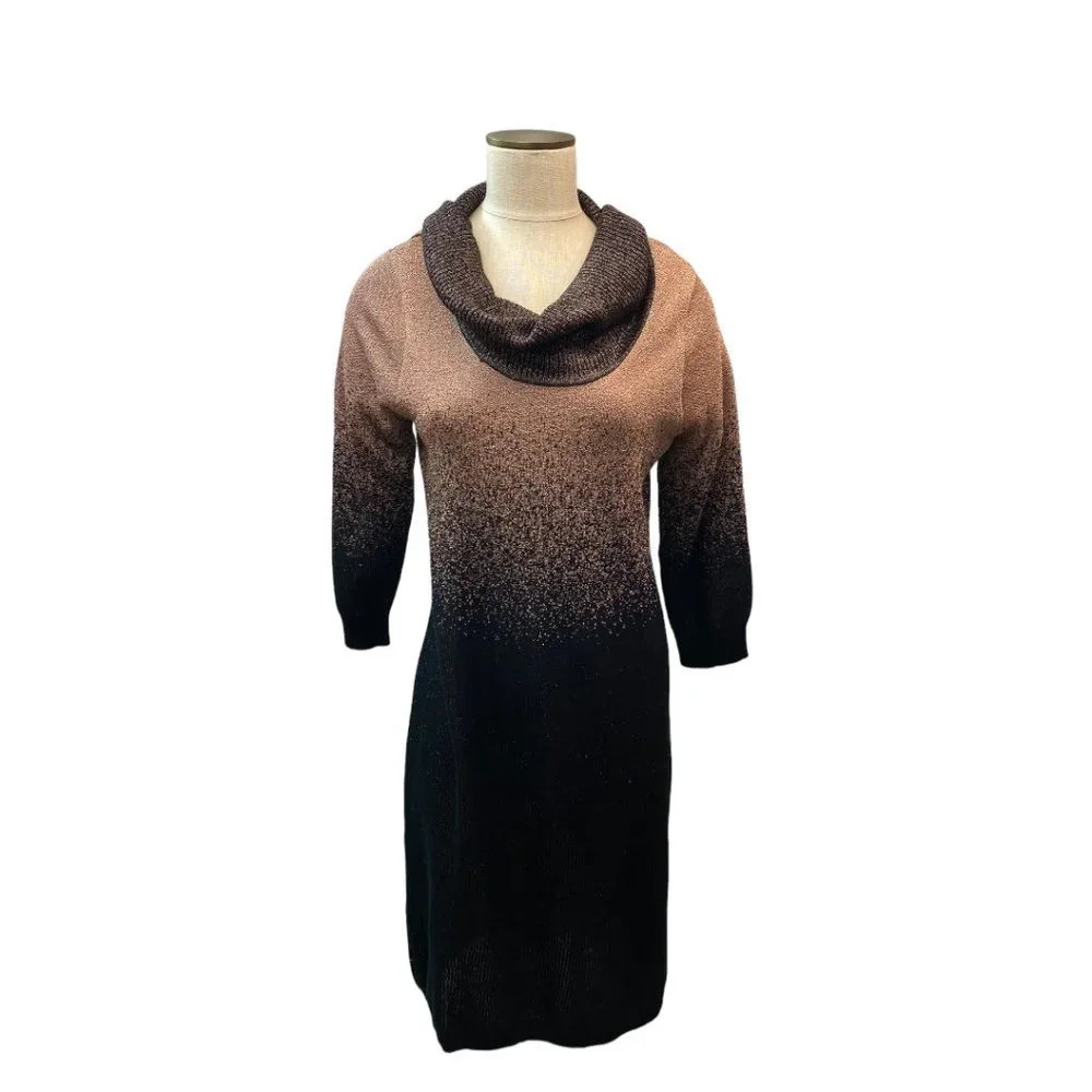 Black and Rose Gold Dress‎